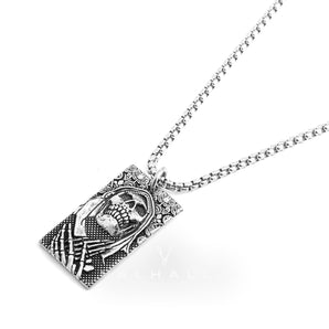 Death Skull Stainless Steel Pendant & Chain