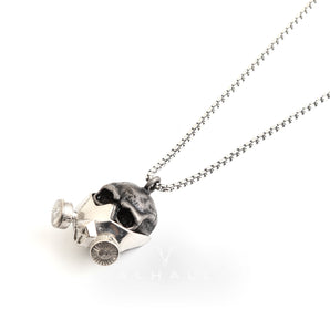 Gas Mask Skull Stainless Steel Pendant & Chain