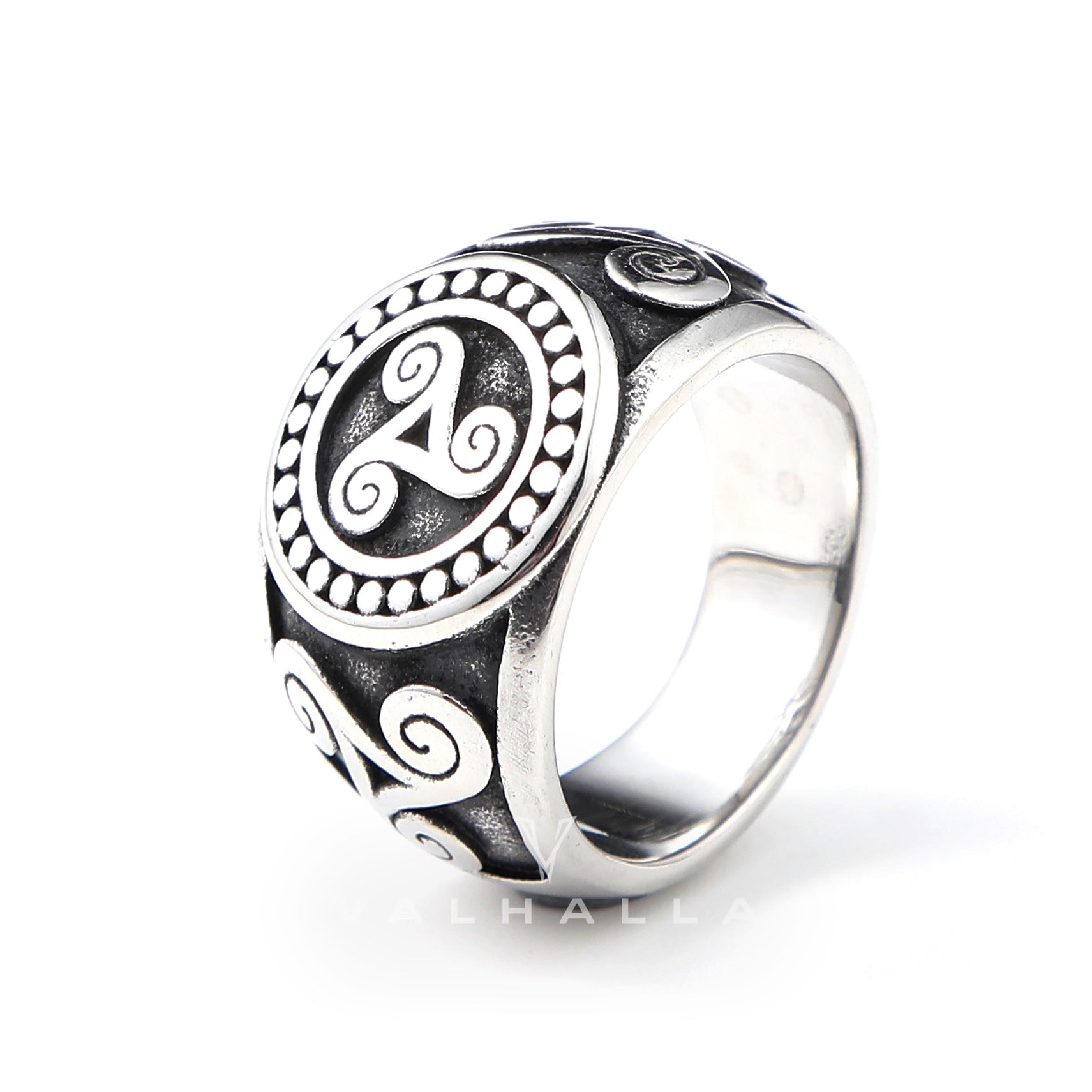 Celtic Triskele Stainless Steel Viking Ring