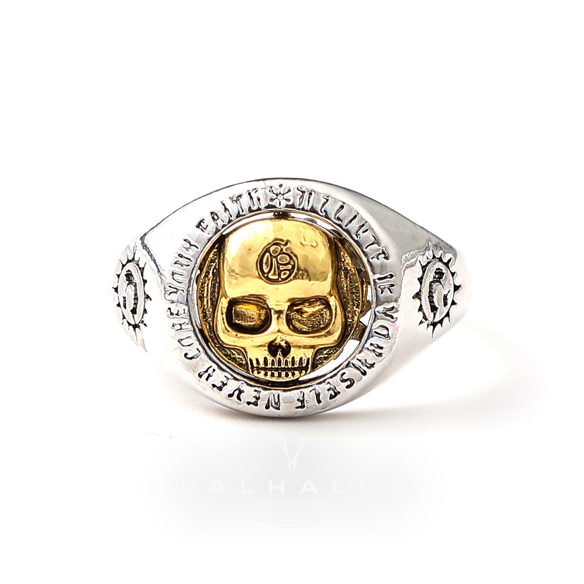 Rock Symbol Skull Ring