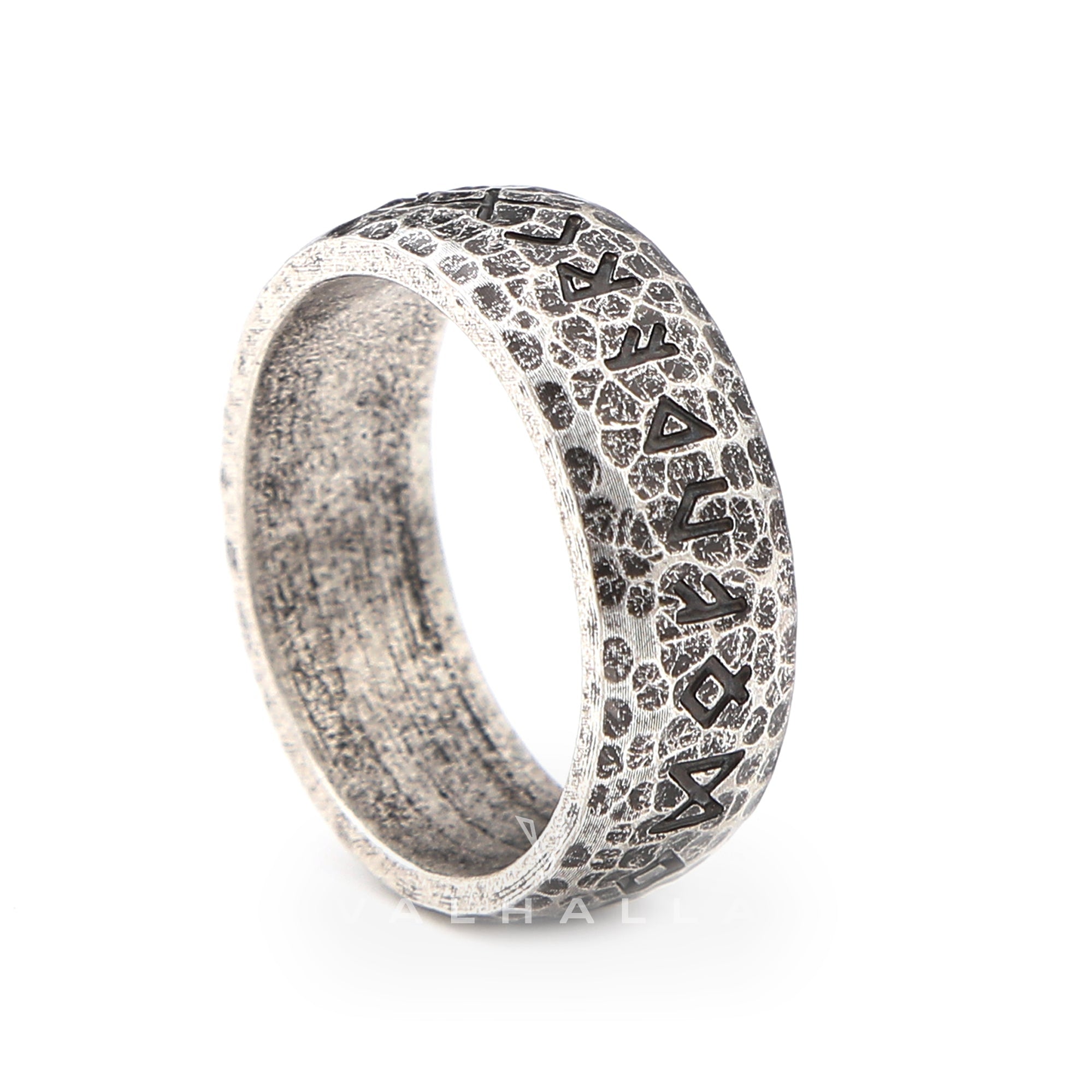Stone Runes Rings Stone Pattern Runes Stainless Steel Viking Ring – Valhalla Fallen