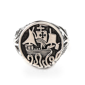 Sailboat Stainless Steel Kraken Octopus Ring