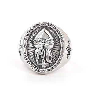 Sacred Heart of Jesus Stainless Steel Ring