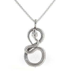 Ferocious Snake Animal Pendant & Chain