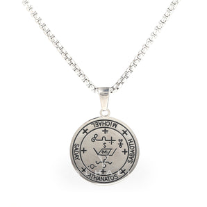 Archangel Michael Seal of Solomon Stainless Steel Pendant & Chain