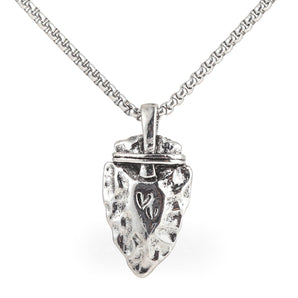 Rune Stone Arrow Stainless Steel Viking Pendant & Chain