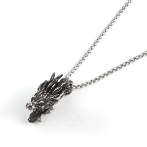 Dragon Head Stainless Steel Pendant & Chain