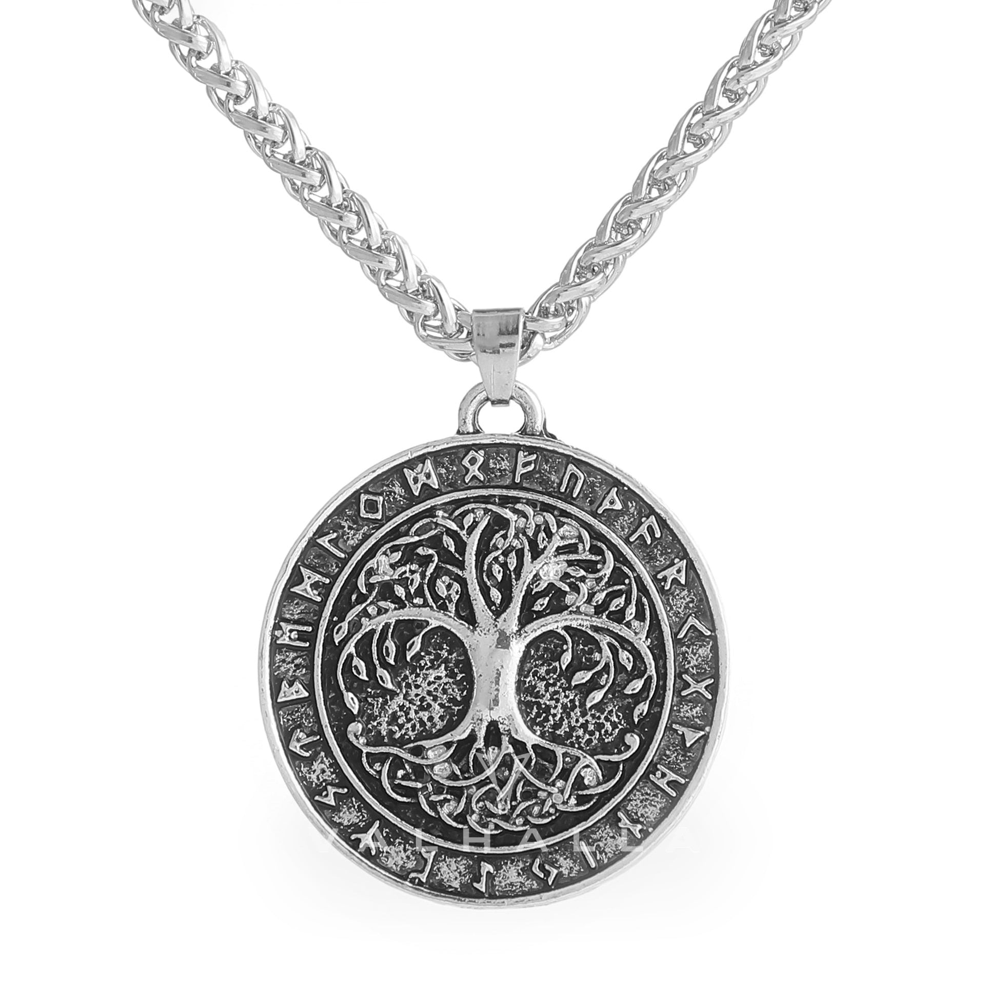Tree Of Life Runes Viking Pendant & Chain