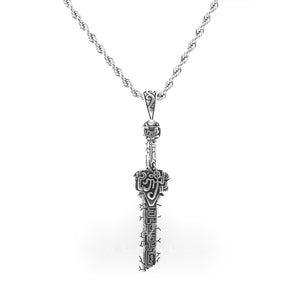 Antiquity Broken Sword 925 Silver Pendant & Chain