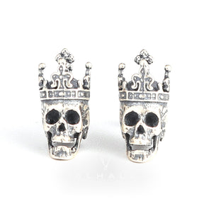 Skull King Crown Stud Earrings