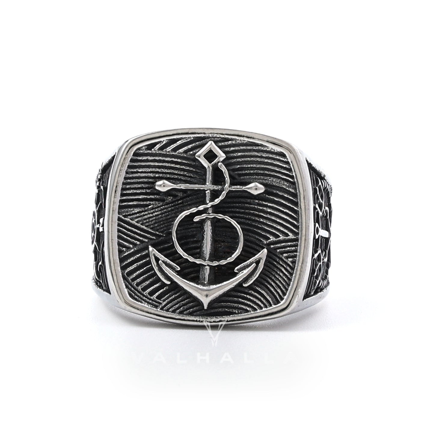 Navy Anchor Stainless Steel Marine Ring