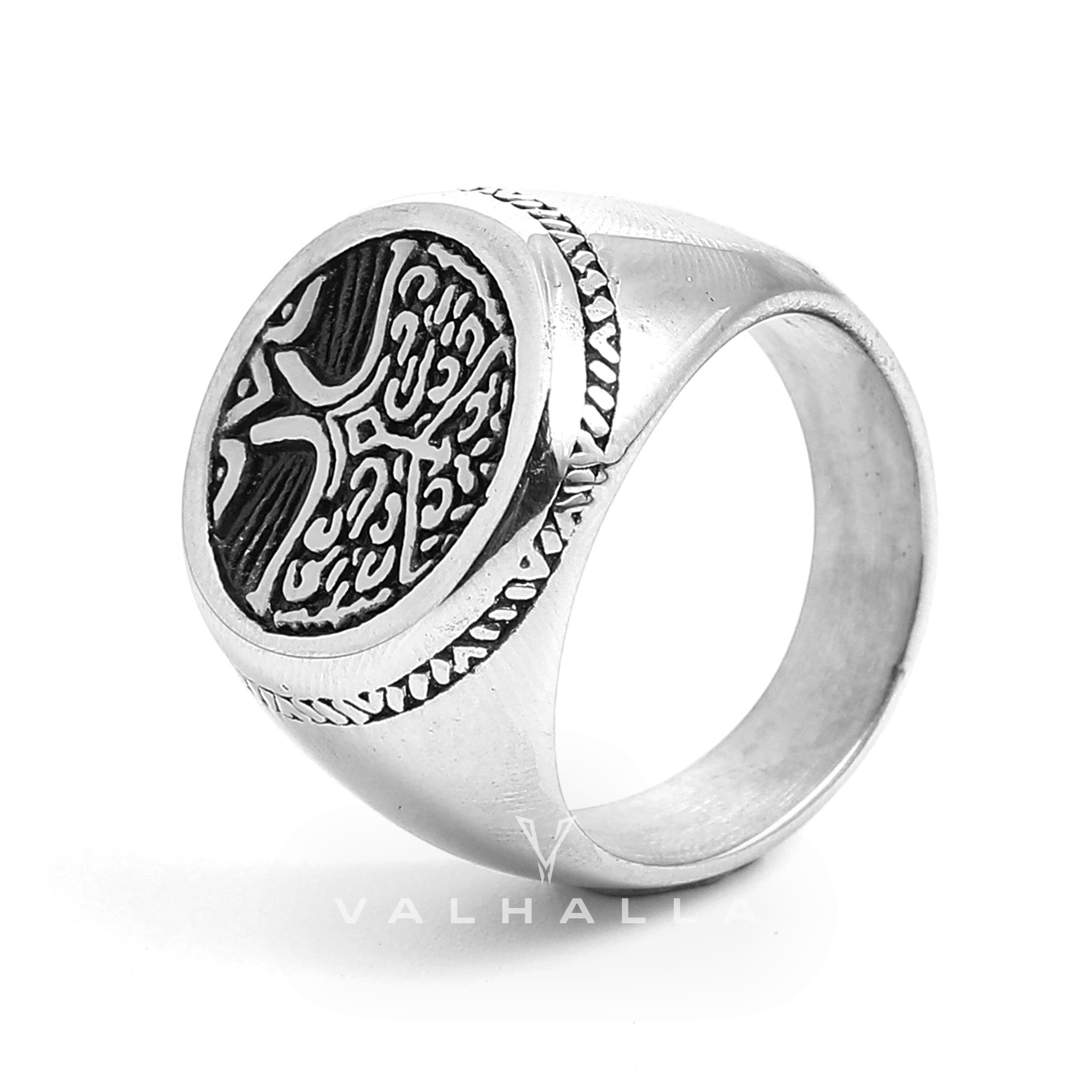 Tree of Life Signet Stainless Steel Viking Ring
