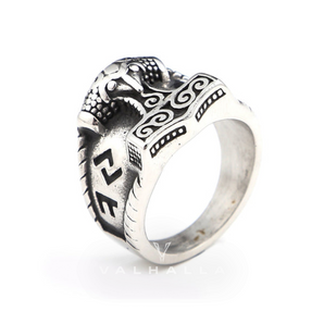 Thor's Hammer Rune Stainless Steel Viking Ring