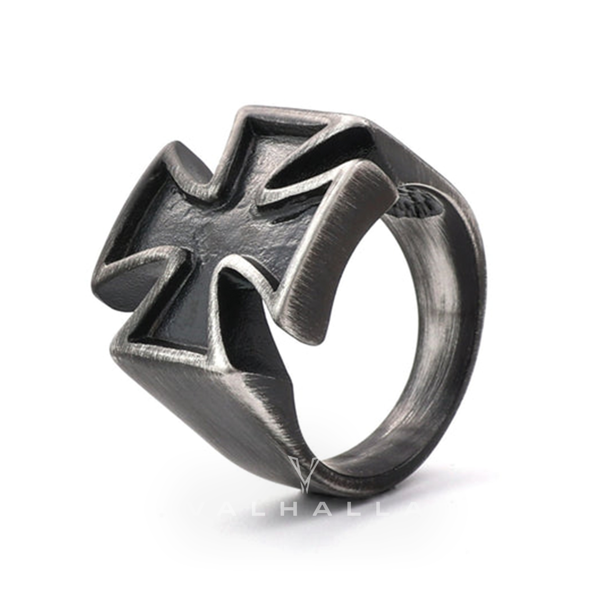 Vintage Iron Cross Stainless Steel Ring
