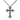 Budded Cross Stainless Steel Skull Pendant & Chain