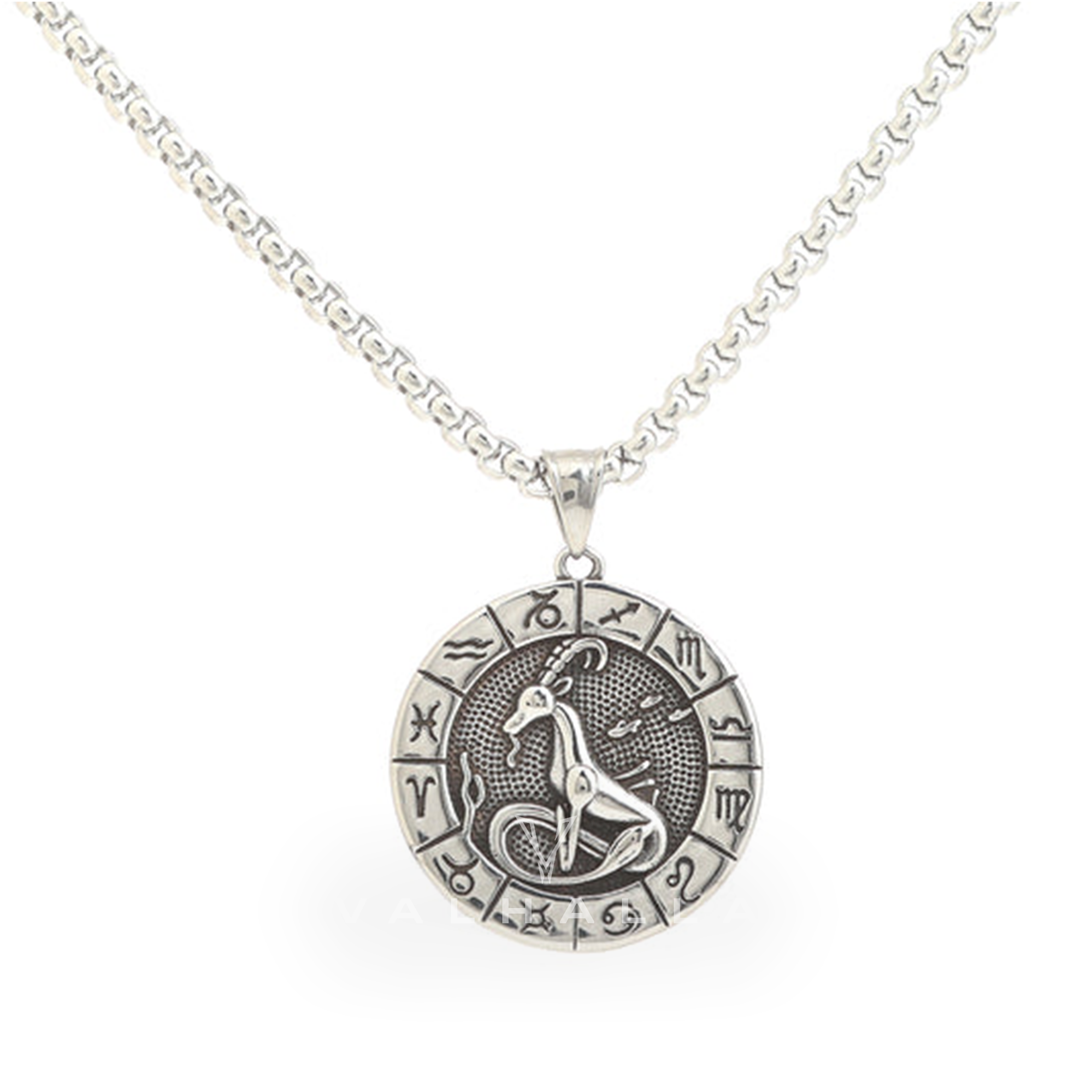 Capricorn Stainless Steel Pendant & Chain