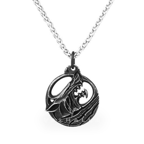 Fenrir Wolf Stainless Steel Animal Pendant & Chain