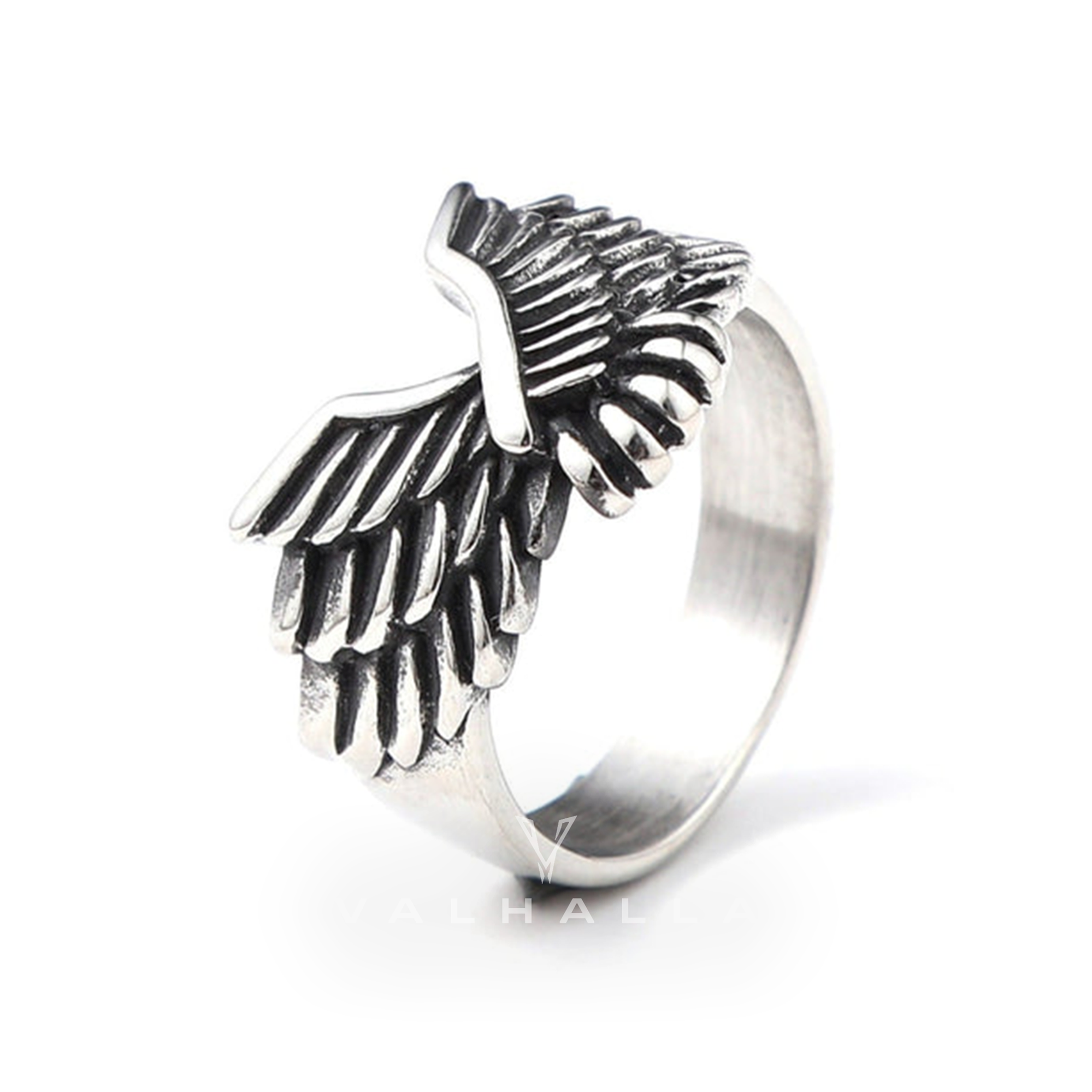 Angel Wing Brass Stainless Steel Beast Ring